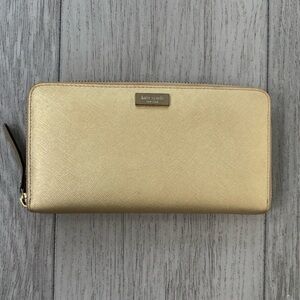 Kate Spade Spencer Metallic Slim Continental wallet.